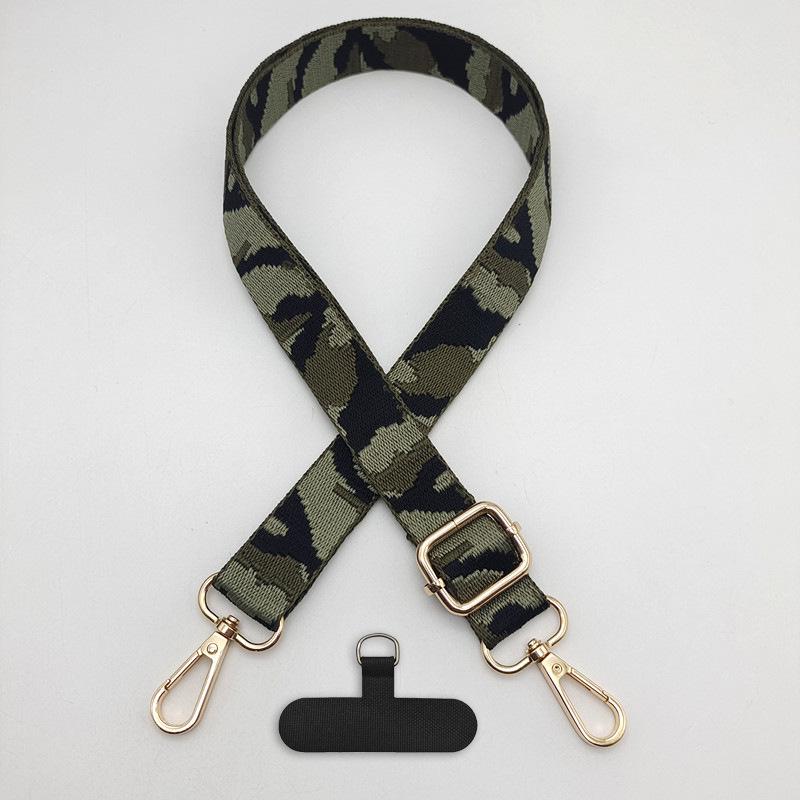 Retro Leopard Print Mobile Phone Bag Lanyard Adjustable Length Crossbody Neck Rope Anti-drop Universal Luggage Shoulder Strap