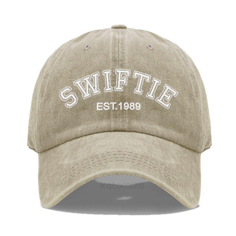 SWIFTIE 1989 Stickerei Baseballkappe für Männer Frauen Unisex Gewaschene Baumwolle Dad Hat Sonnenhut Geschenk Fans Outdoor-Sport Dropshipping
