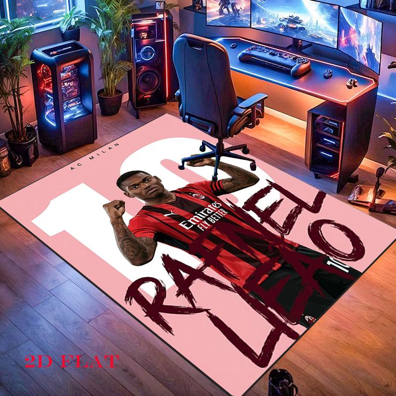 Rafael Leão Player Carpet Rug for Living Room Bedroom Home Sofa Decoration,Kids Play Nonslip Floor Mat