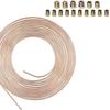 3/16-Inch Brake Hose with 300 Inches Length and Full Set of 16 Nuts and Connectors Engineered for Vehicle Brake Repair