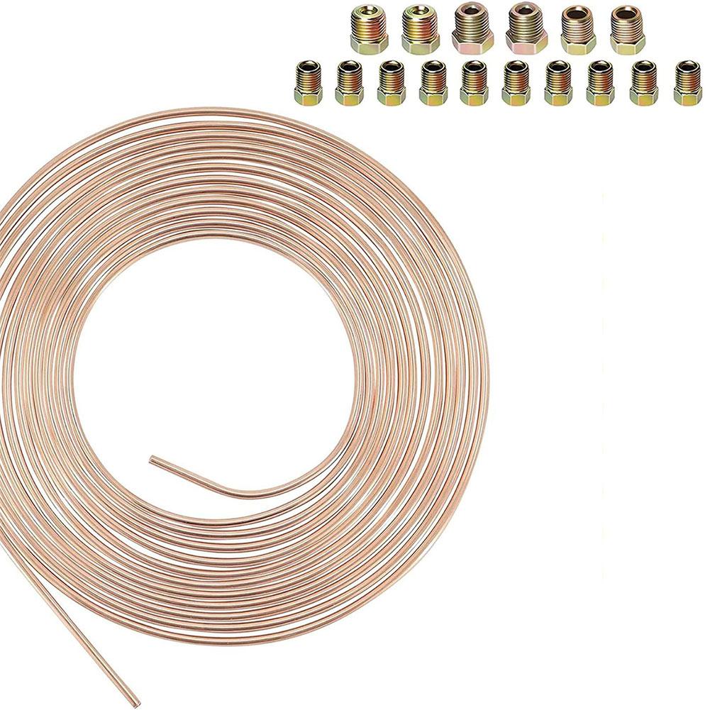 3/16-Inch Brake Hose with 300 Inches Length and Full Set of 16 Nuts and Connectors Engineered for Vehicle Brake Repair