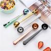 Premium-10Pcs Coffee Scoop Clip,2-In-1 Coffee Measuring Spoon With Sealing Clips, Long Handle Spoon Bag Clip