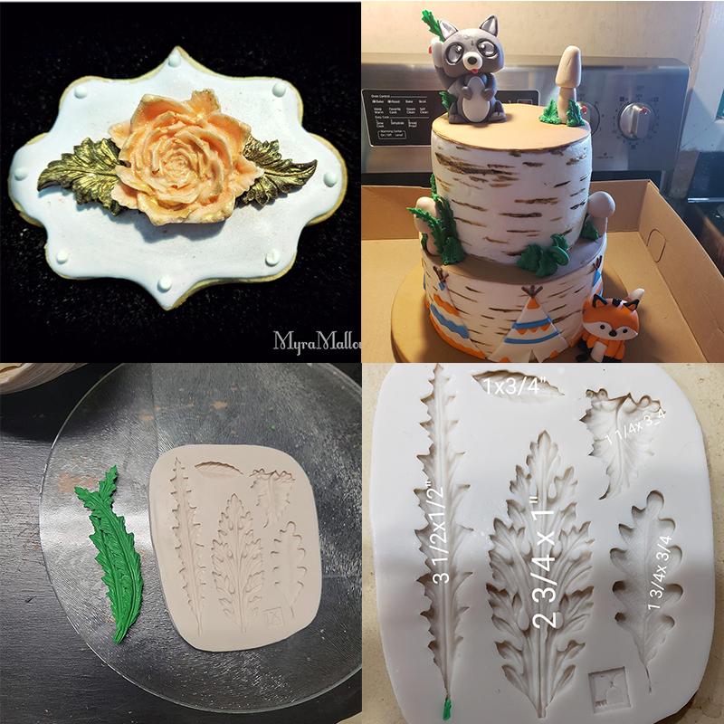 Baumblatt Silikonform Blätter Harzform Kuchen Ton Fondant Form Dekorationswerkzeuge Cupcake Topper Küchenzubehör Artikel Backen