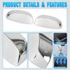 2PCS Chrome Side RearView Mirror Cover Caps For Chevrolet Silverado Suburban GMC Sierra Yukon Cadillac Escalade 2007-2013