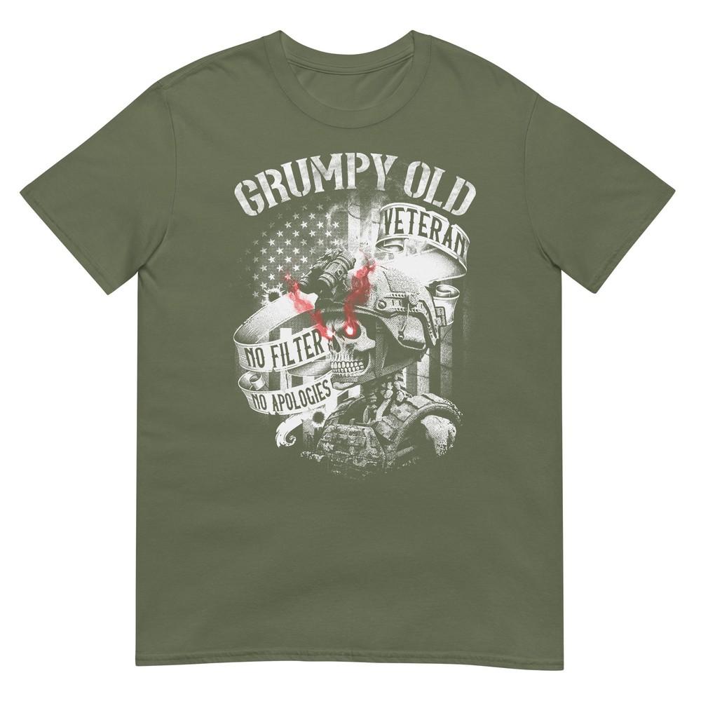 Grumpy Old Veteran Funny Patriotic Military Humor Design Tshirt