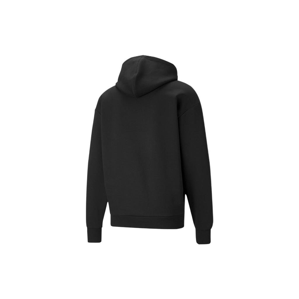 Puma Large Logo Print Casual Hoodie With Drawstring Men Hoodie Black 534408-01