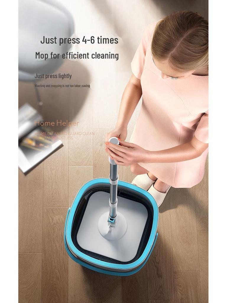 Hands-Free Automatic Rotating Mop with Spin-Dry Bucket for Effortless Cleaning