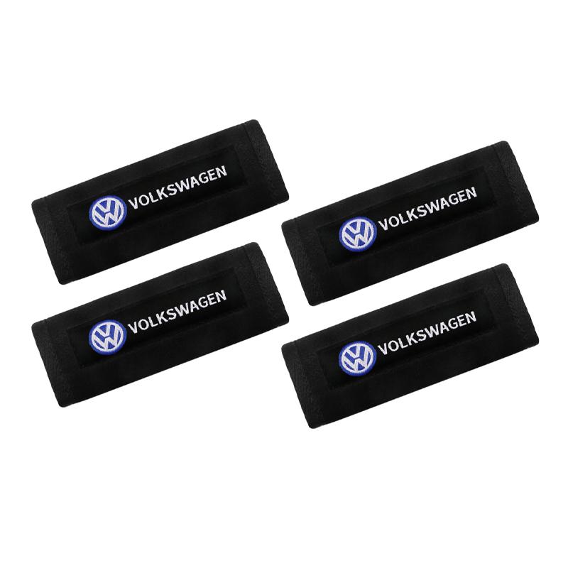 2026 Hot For VW VOLKSWAGEN Set Car Seat Neck Pillows&Seat Belt Cover Comfort Rest Travel Cushion For Volkswagen VW GOLF Polo Tig