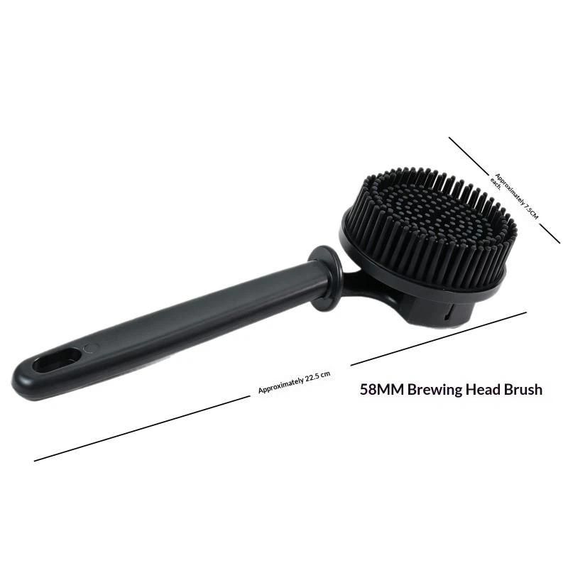 Coffee Machine Group Head Silicone Cleaning Brush 360° All-Angle Clean Heat Resistant Non-Slip Handle for Home Cafe Espresso Tool