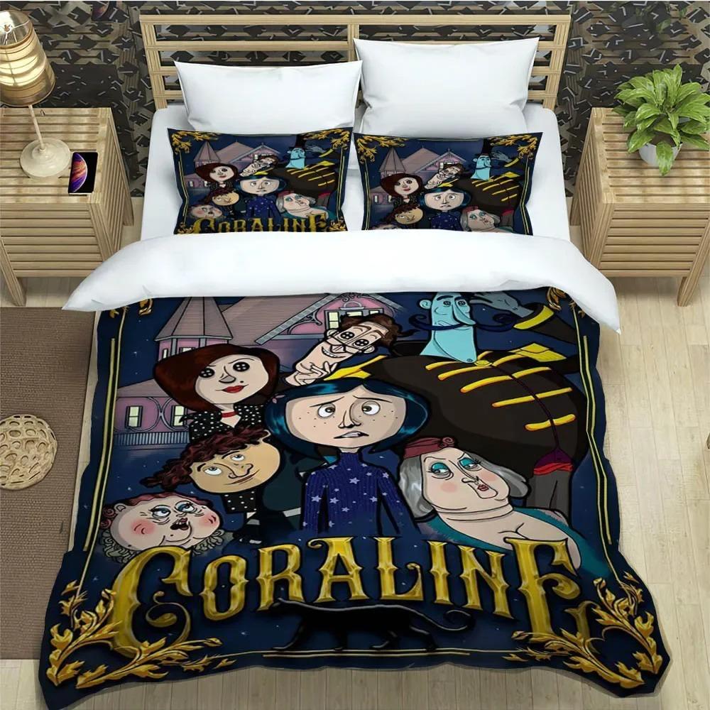 3D C-Coraline kreskówkowy Zestawy Pościeli wykwintny zestaw pościeli poszwa na kołdrę kołdra zestaw pościeli luksusowy prezent urodzinowy
