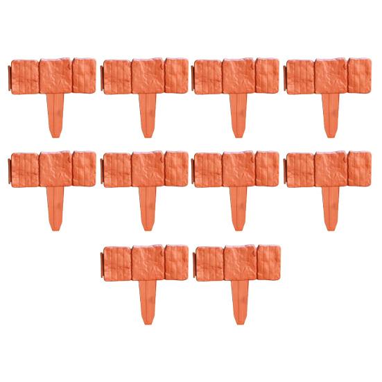 Plastic Garden Fence No Dig Garden Edging Panels Landscaping Border Panels Retaining Fence for Flower Beds Lawns Paths