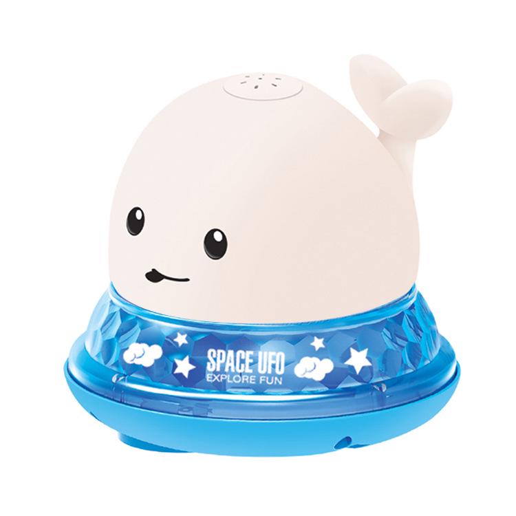Electric Induction Whale Bath Toy: Water Spray & Universal Wheel Fun