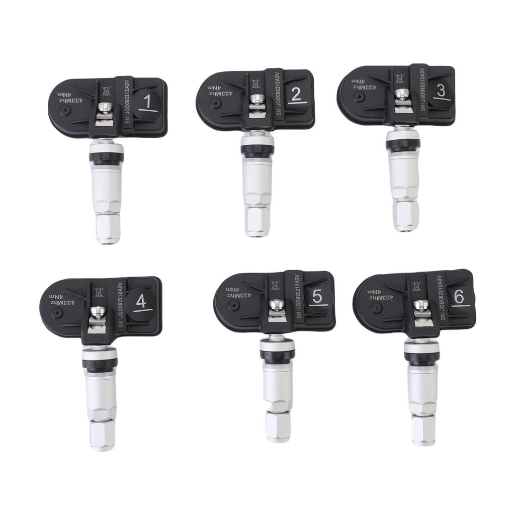 Tire Pressure Monitoring System, Solar Tire Pressure Monitor with 6 Internal Sensors, Ambient Light, Real time Display