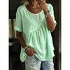 JPNTKY Women's Fashion Casual O-Neck Short Sleeve Blouses & Shirts