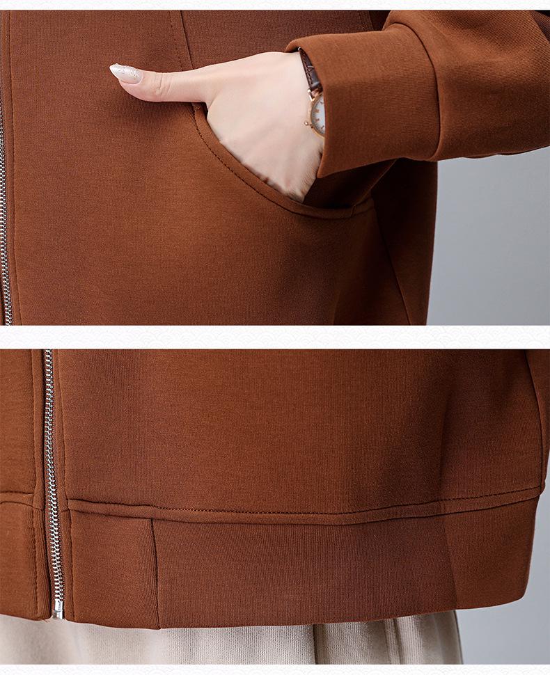 Stylish Women's Plus Size Hooded Cardigan: Spring/Fall 2024 Casual Loose Fit Jacket