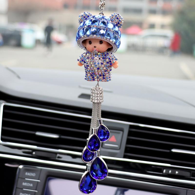 

Кукла Кристалл Подвеска для Автомобиля Декоративное Автомобильное Подвесное Украшение Сплав и Страз StyleG