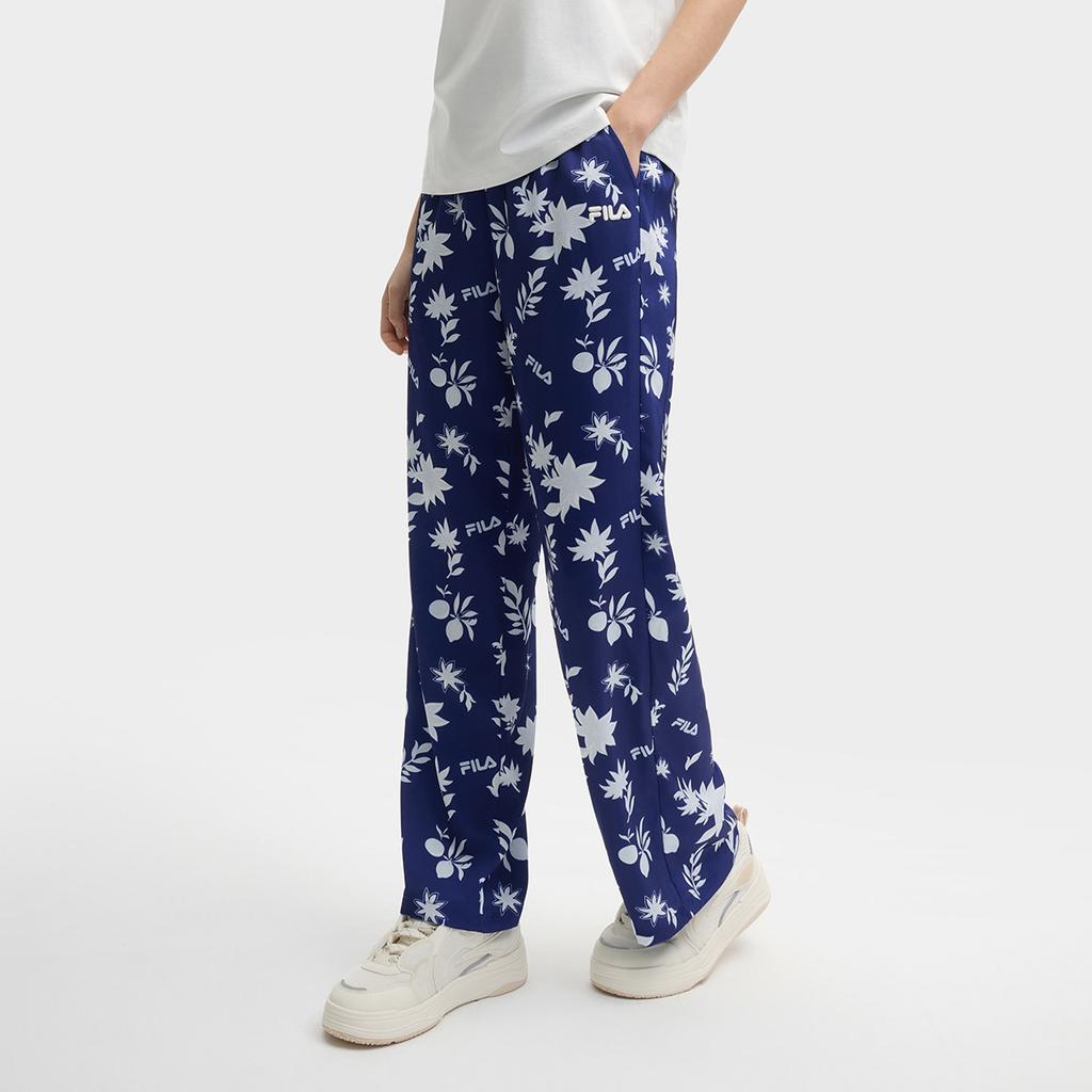 Fila SS25 Heritage Series Fashion Simple Comfortable Lace-Up Casual Pants Women Pants Lighthouse-Blue F11W528804F-BU