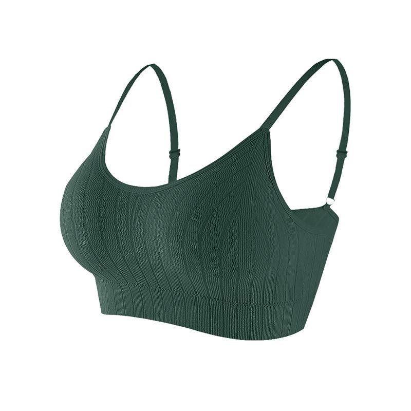 Push-up BH för kvinnor Elastisk Samla BH Matchande Underkläder Sömlös BH Trådlös Enfärgad Förtjockning Underkläder