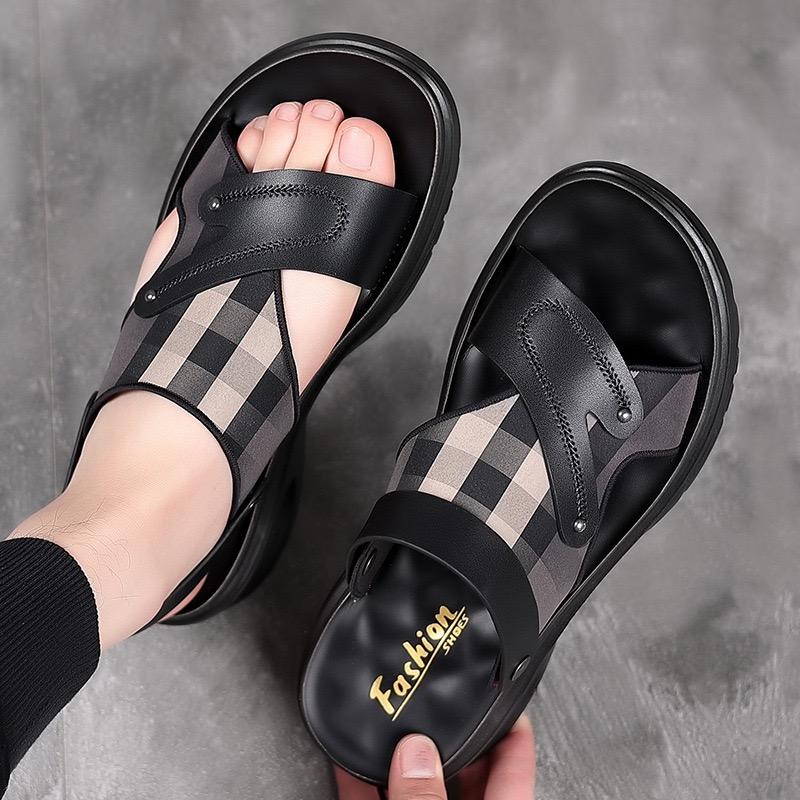 Fashion Summer Men's Sandals Luxury Cowhide Sandal Outdoor Casual Sport Sandals for Men Non Slip Beach Shoes Big Size47 Sandalias Hombre