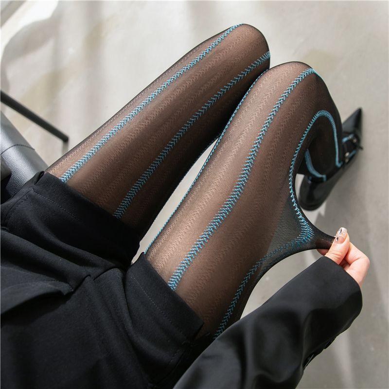 

Сексуальные зеленые прозрачные чулки - Летние тонкие кружевные жаккардовые утягивающие голубые колготки с колосьями пшеницы, японские милые белые сетчатые колготки