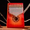Hluru Professional 17 Key Maple Gloss Finish Kalimba Gradient Thumb Piano Finger Piano Box Mbira For Beginner