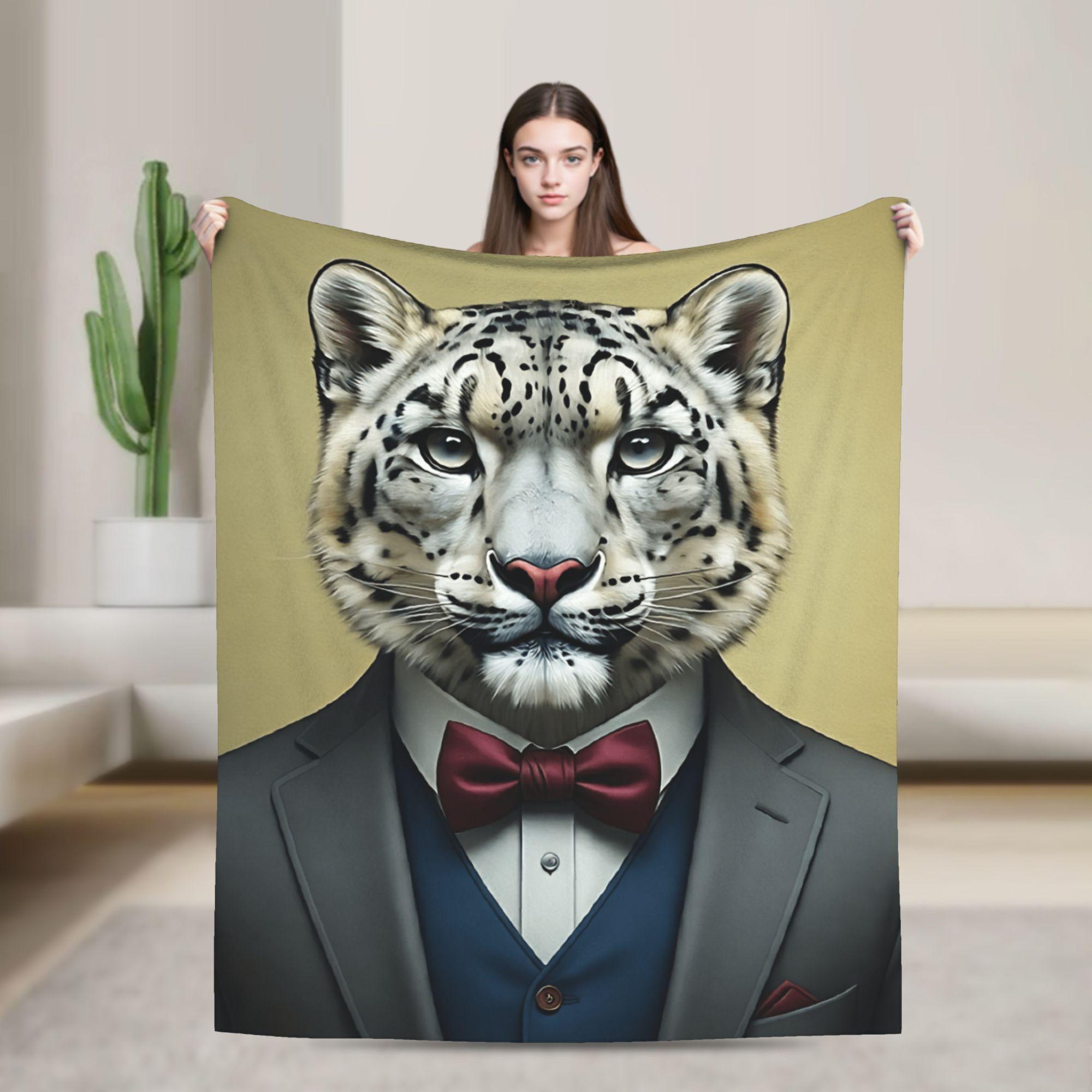 

The Dapper Animals Blanket Quality Warm Soft Throw Blanket Autumn Girls Boys Couch Chair Fluffy Bedspread 75x90cm