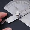 Round Head Stainless Steel Adjustable Protractor Protractor Angle Ruler 180 Degree Protractor