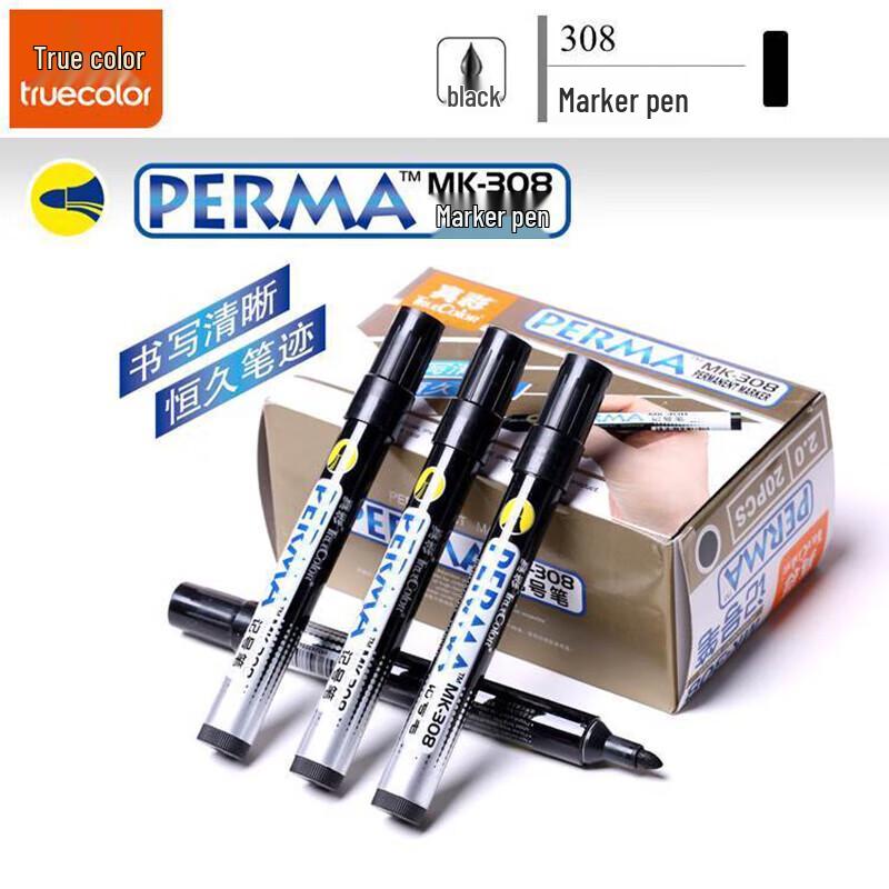 TRUECOLOR MK308 Waterproof Oil-Based Marker Pen чёрный