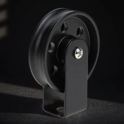 

Black Vintage Iron Pulley Wheel Retro Style for Pendant Lamp Wall Light Industrial Decor Accessory Cable Pulley 6.5X5.5X5.2CM
