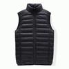 Men's Lightweight Winter Down Vest: Fashionable Stand-up Collar, Sleeveless, Warm Top
