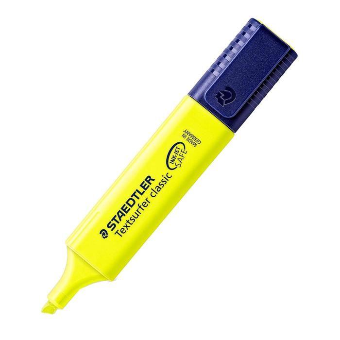 STAEDTLER 364-5 Textsurfer Classic Surligneur Marqueur - Jaune - Boîte De 10