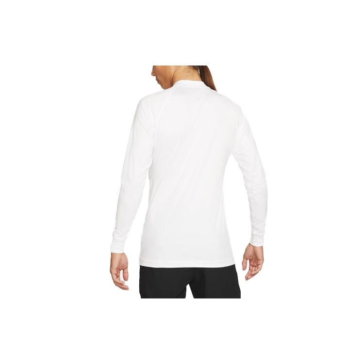 Nike Dri-FIT UV Vapor Golf Sport Mock Neck Slim Fit Long Sleeve T-Shirt Men Tops White CU9803-100