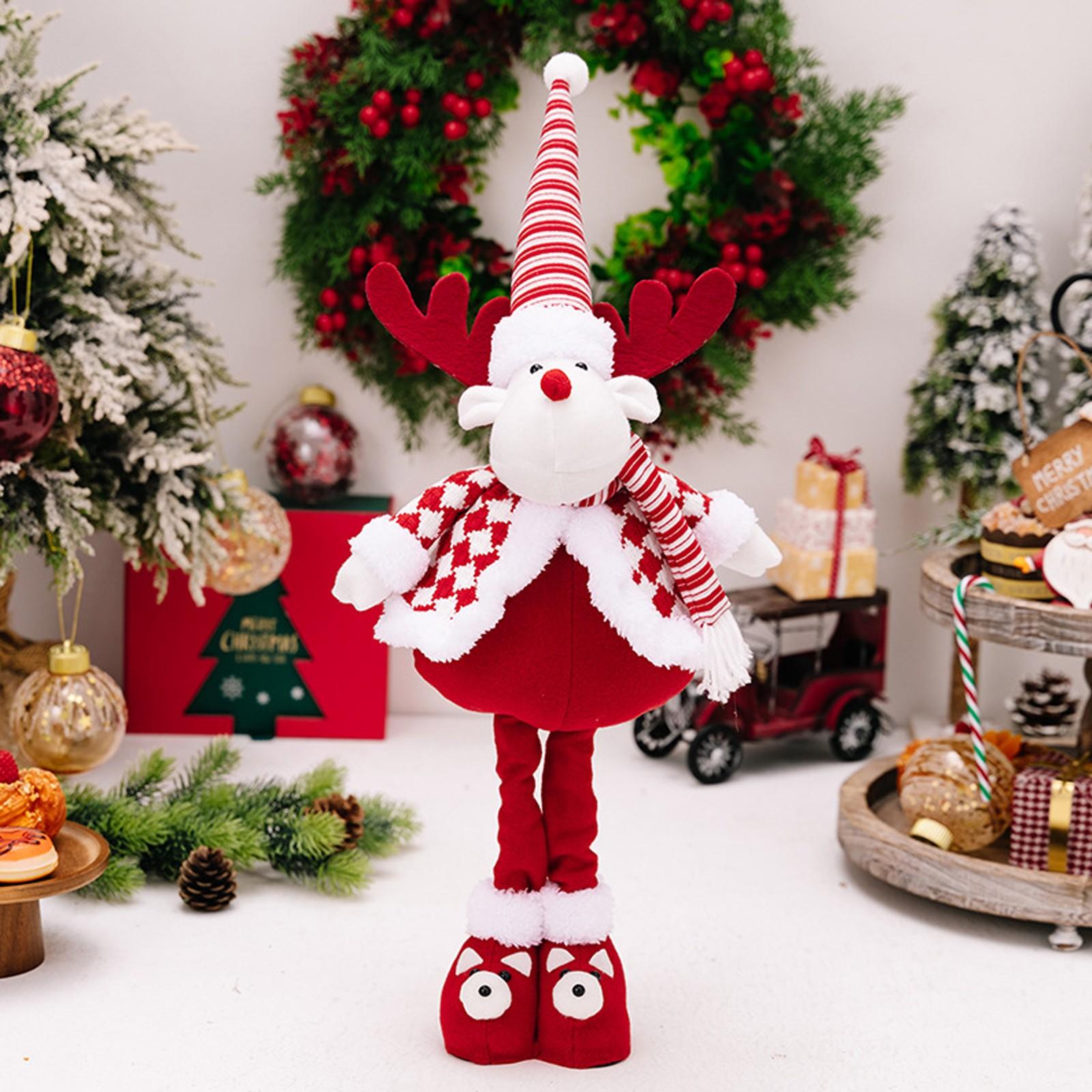 

Розтяжна плюшева лялька Санта Клаус, різдвяна лялька Санта Клаус стояча лялька Сніговик Лось Стрейч Декорація One Size