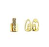 Jinwu Two-Tone Hollow Heart Grillz - Hip Hop Gold Teeth Streetwear Accessory