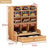 Nordischer Kreativer Holz-Stifthalter: Desktop-Organizer mit großer Kapazität und mehreren Fächern