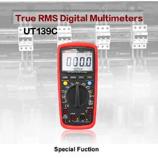 UNI-T UT139C UNIT Digital Multimeter Auto Range True RMS Meter Capacitor Tester Handheld 6000 Count Voltmeter Temperature