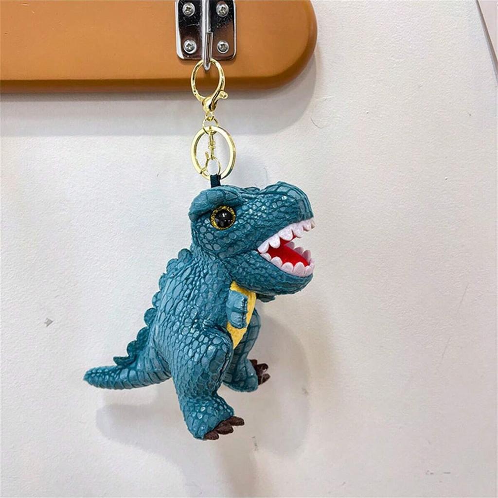 Langlebiger Hochwertiger Dinosaurier Plüsch Schlüsselanhänger Weiches Stofftier Schlüsselanhänger 14cm Niedliches Taschenzubehör ideal für Rucksack