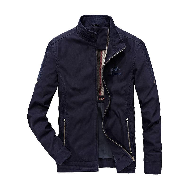 Chaqueta informal de hombre con cuello alto y cárdigan de algodón explosivo.