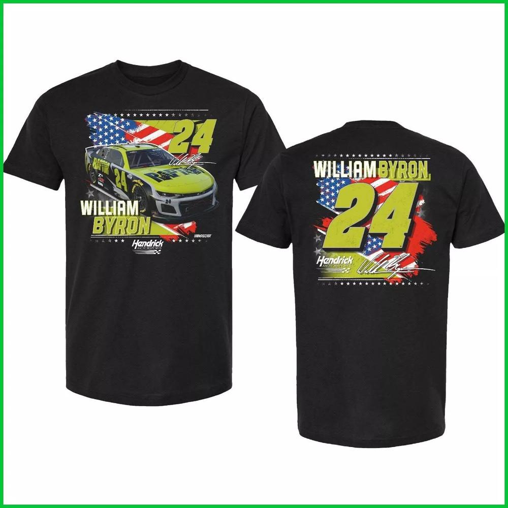 

HOT - William Byron #24 Raptor Patriotic T-shirt All Size S-4XL L