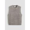H M Sleeveless Knit Top Gray M Lange