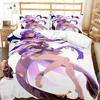 Anime Girl Genshin Impact Beelzebul Bedding Set 3D Printed Suitable For Bedroom Duvet Cover Set With Pillowcases Home Textile