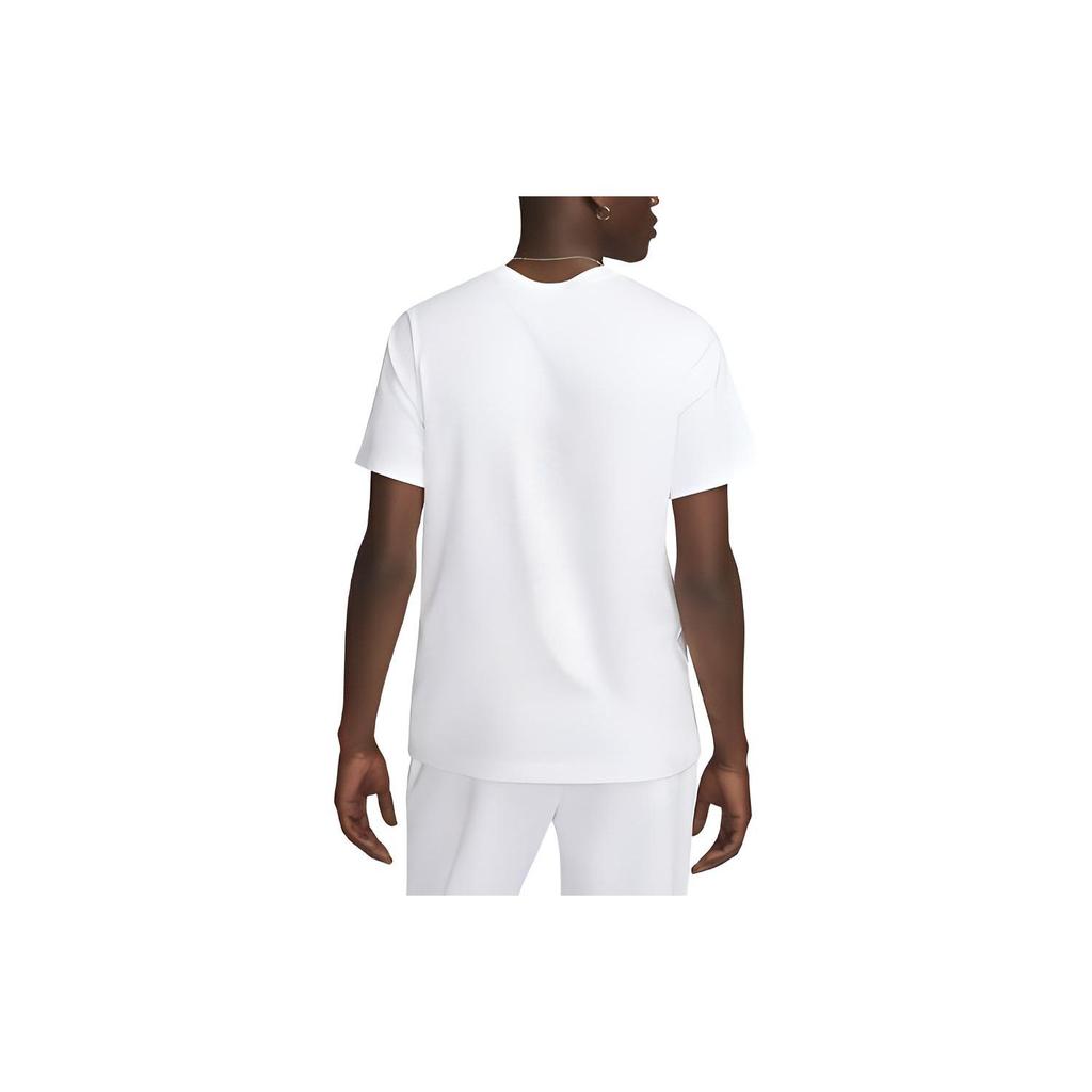 Nike Sportswear Club+ Logo Embroidered Round Neck Sports Short Sleeve T-Shirt Men Tops White FD1257-100