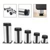4pcs Stainless Steel Furniture Leg Adjustable Table Feet Replacement Cabinet Sofa Metal Foot With Screws Furniture Hardware