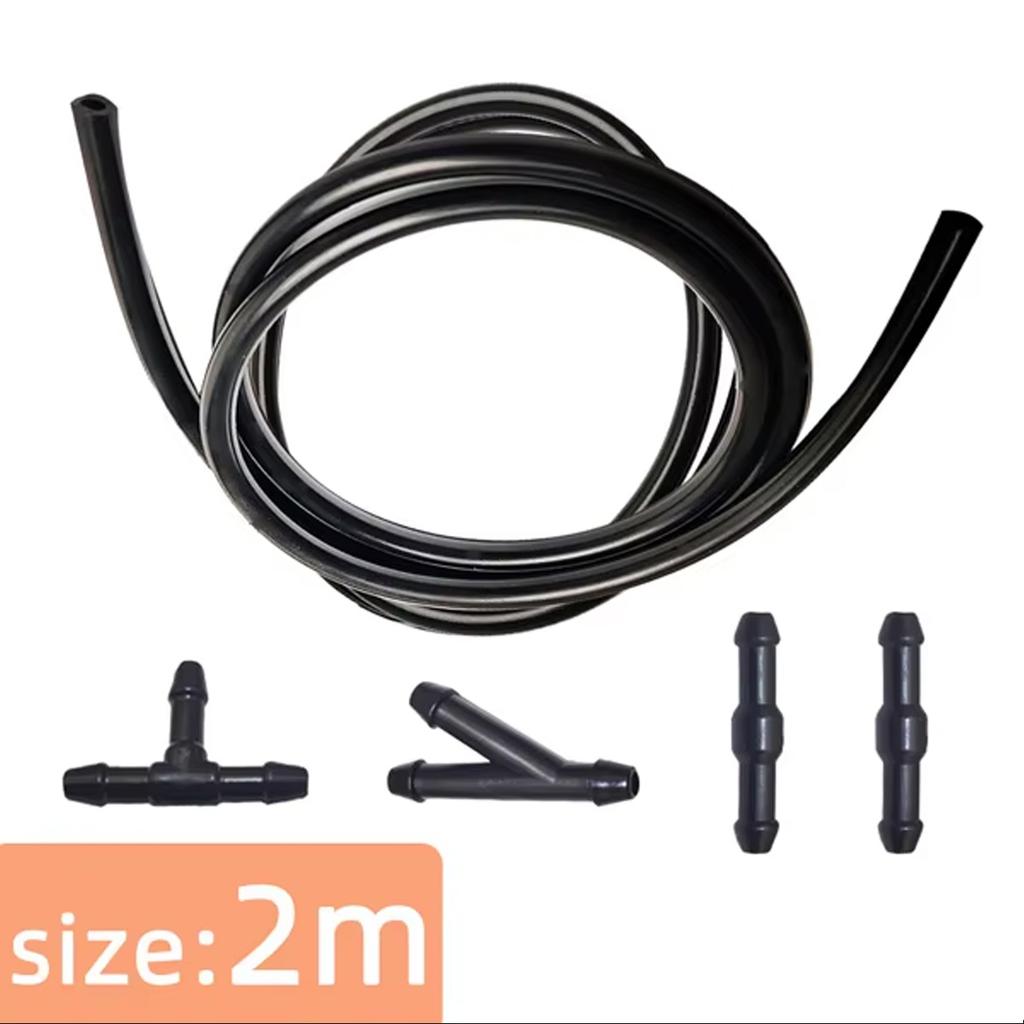 1/2/3/4M Windshield Wiper Washer Nozzle Hose with Connector Kit T Y Straight Pipe Windscreen Spray Jet Water Hose Fluid Tube