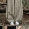 Vintage Tie-Dye Distressed Cotton Linen Casual Long Pants Women's Summer Loose Slimming Textured High Waist Drape Lantern Pants