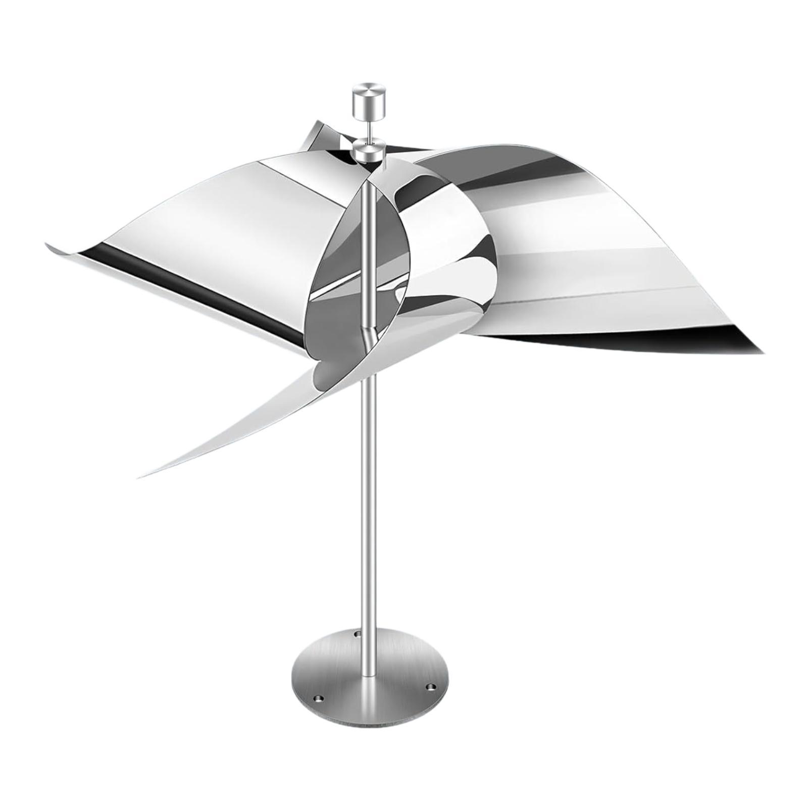 

2 Pieces Reflective Wind Power Scare Devices Drive Bird Away Bird Scare Windmill for Rooftop Patio Yard Backyard Birds серебряный
