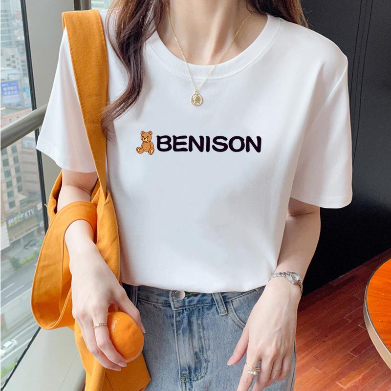 VEZFAA Damenmode Casual Sommer Frühling Kurzarm O-Ausschnitt Blusen & Hemden