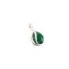 Natural Green Onyx Gemstone 925 Stamped Silver Jewelry Partywear Zircon Pendant CZP-7-5