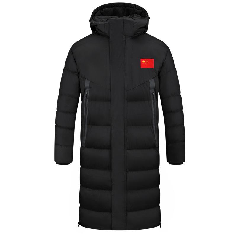 2021 Men s Mid-Length Thick Cotton Jacket - Winter Sports Student & Couple Outerwear M чёрный