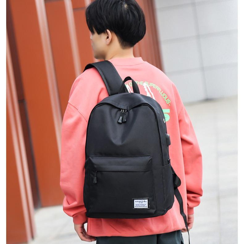 School bag for primary school students Large capacity simple backpack Men's fashion backpack